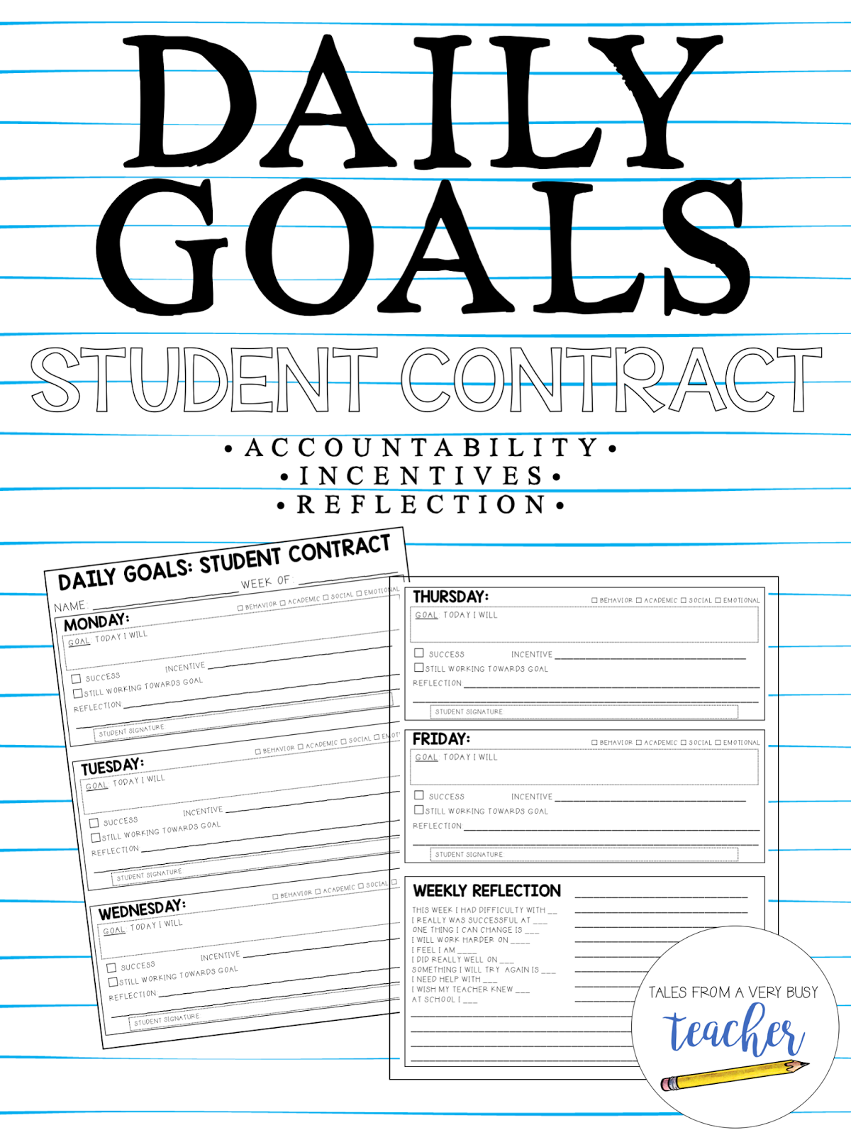 Student Contracts with Daily Goals – Tales From a Very Busy Teacher