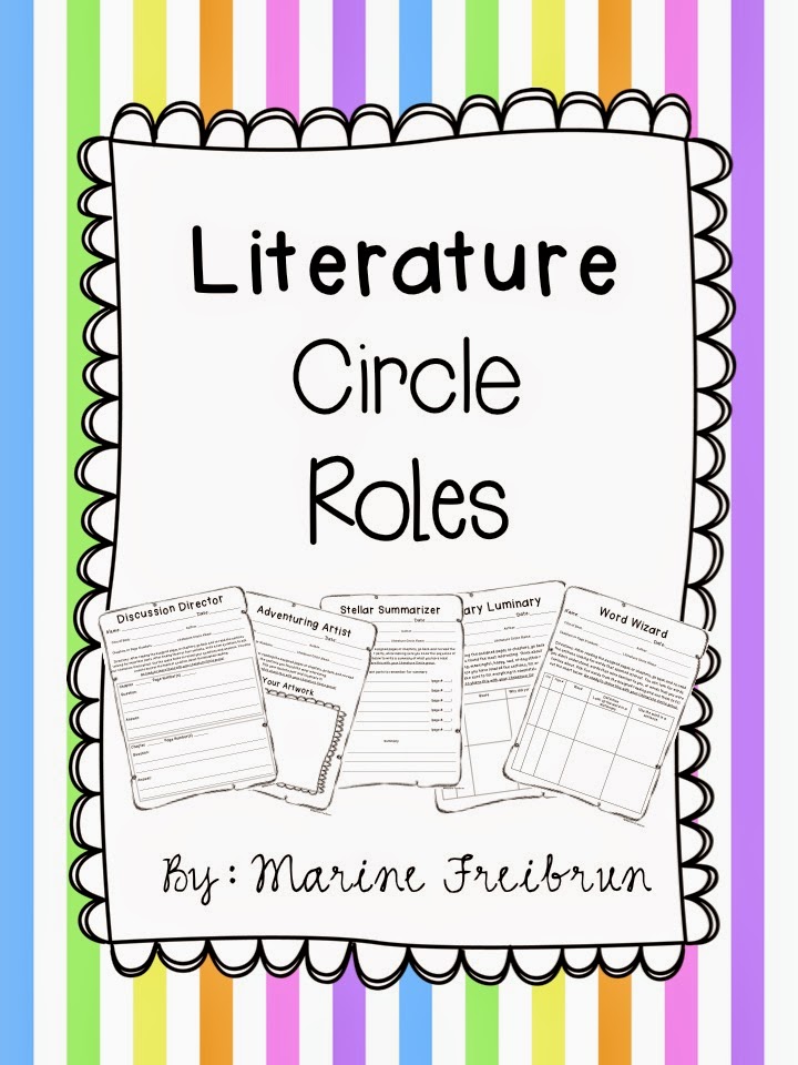 Literature Circle Printables Tales From a Very Busy Teacher