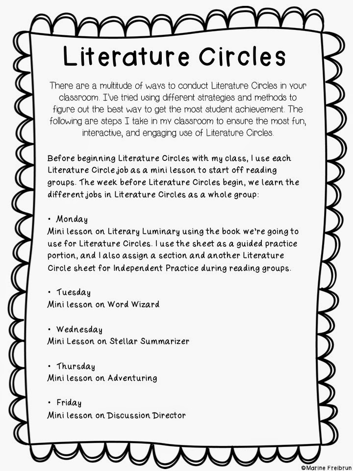 Literature Circles Handouts