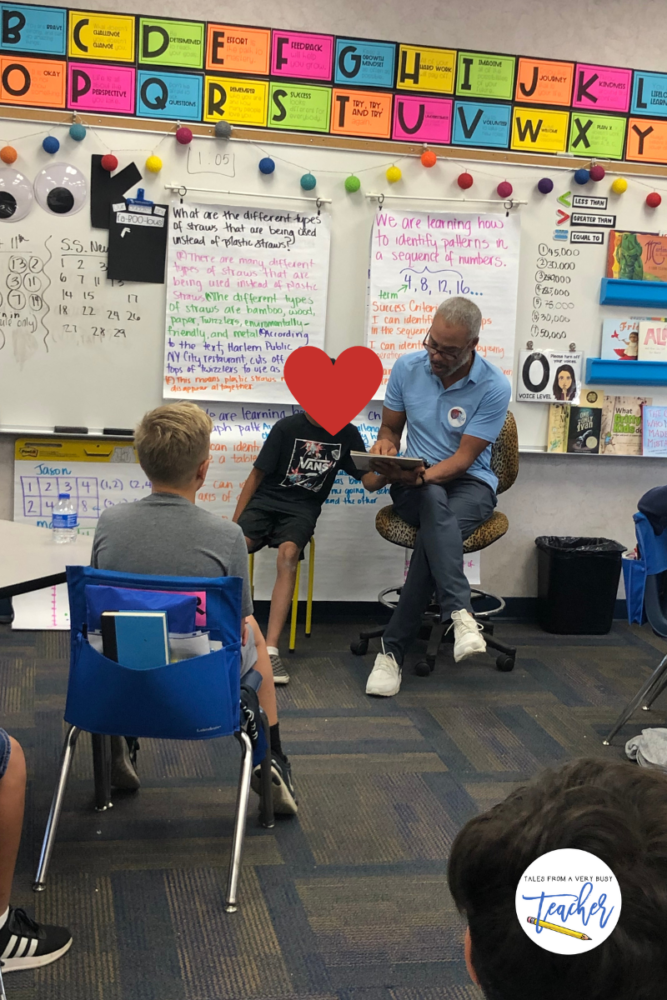 student with mystery reader