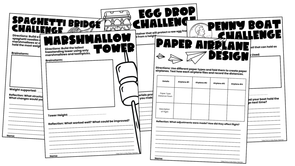 pictures of STEM template from tpt